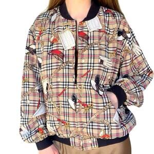 Glamoratti Windbreaker Jacket Medium 80s Vintage Athletic Sport Novelty Golf